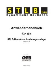 Anwenderhandbuch für die STLB-Bau ... - beim Gaeb
