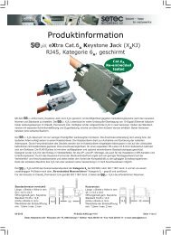 Produktinformation - SETEC Netzwerke AG