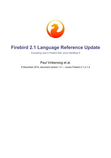 Firebird 2.1 Language Reference Update