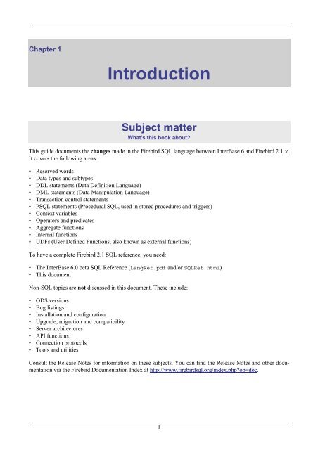 Firebird 2.1 Language Reference Update