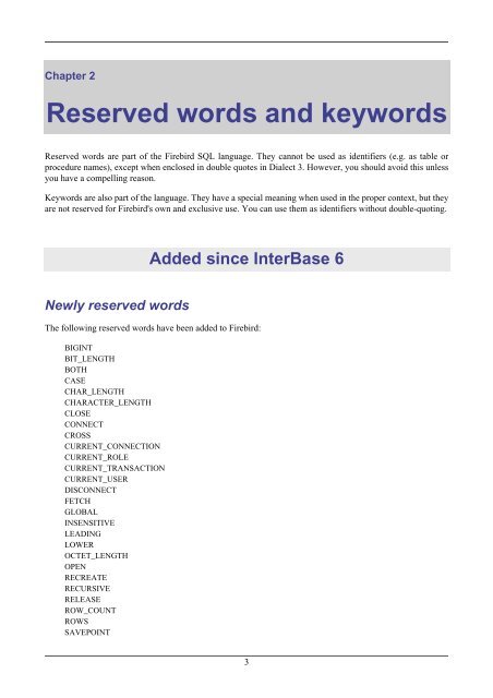 Firebird 2.1 Language Reference Update
