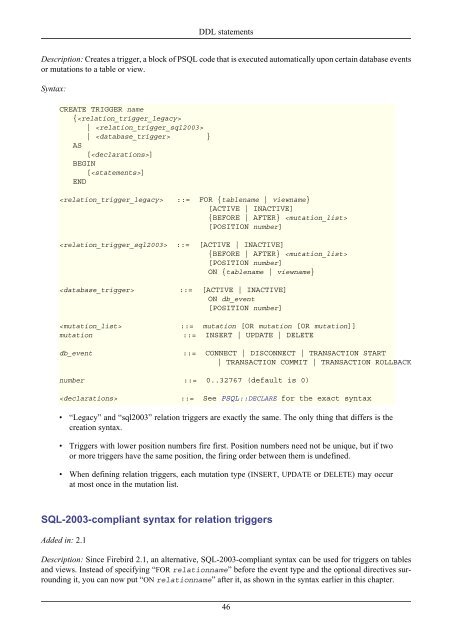 Firebird 2.1 Language Reference Update