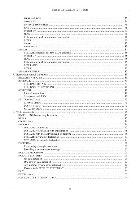 Firebird 2.1 Language Reference Update