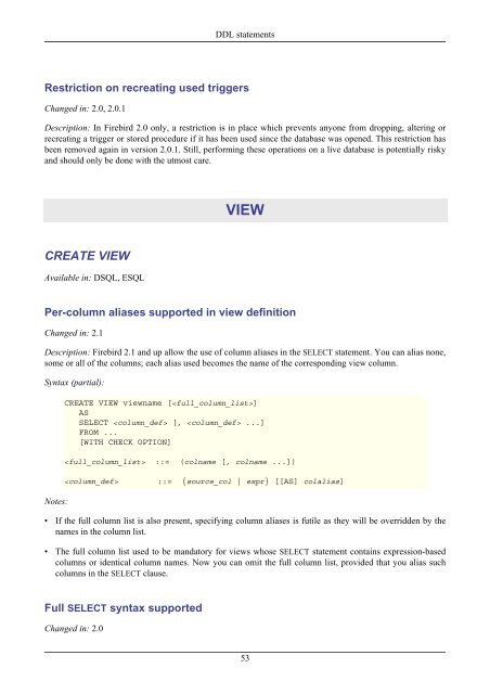 Firebird 2.1 Language Reference Update