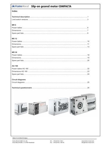 Slip-on geared motor COMPACTA - Framo Morat