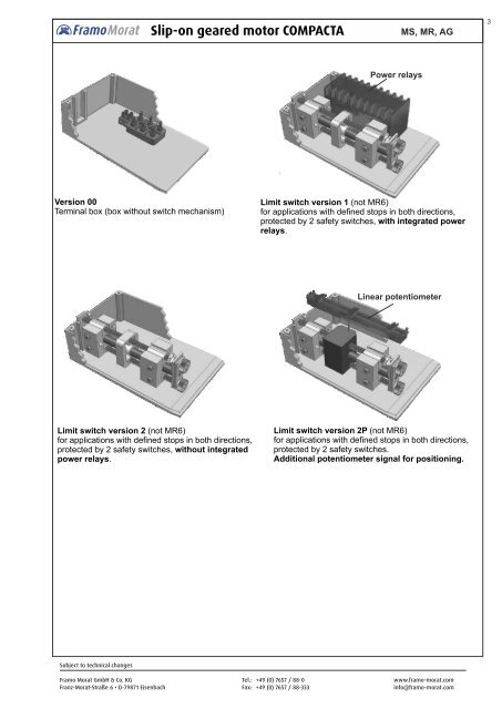 Slip-on geared motor COMPACTA - Framo Morat