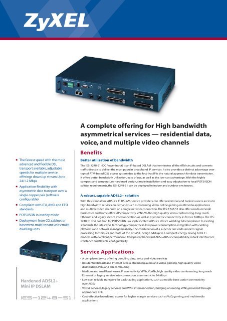 Zyxel IES-1248-51 Datasheet - ftp3.gwdg.de