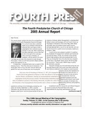 2005 Annual Report - Fourth Presbyterian Church