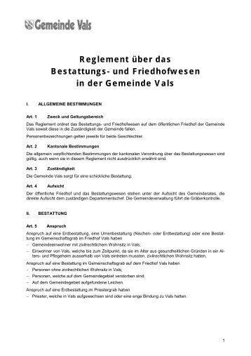 Baugesetz der Gemeinde Vals