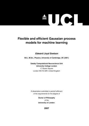 Flexible and efficient Gaussian process models for machine learning