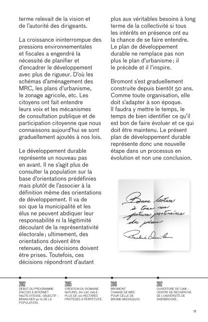 Plan de DE Développement Durable