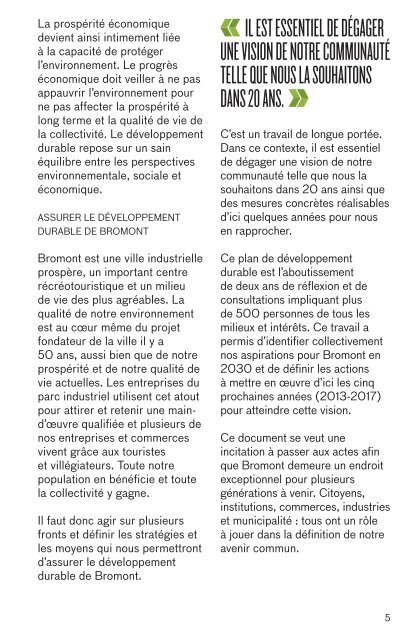 Plan de DE Développement Durable