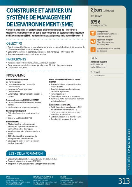 CCI Formation 