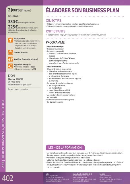 CCI Formation 