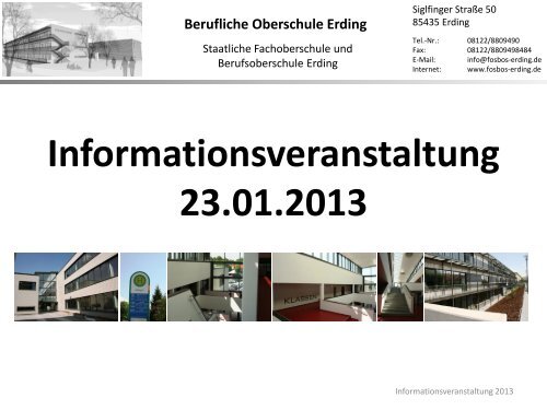 Informationsveranstaltung 23.01.2013 - FOS/BOS Erding