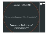 Warum ein Farbsystem? Warum NCS ? Ganzlin 15.06.2007