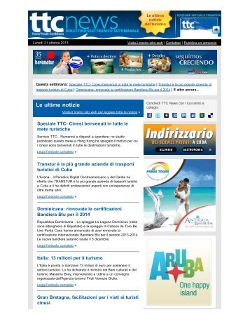 TTC News - Italia, 13 Milioni Per Il Turismo
