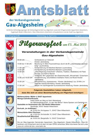 weiterlesen - Verbandsgemeinde Gau-Algesheim