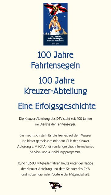 100 Jahre Fahrtensegeln 100 Jahre Kreuzer-Abteilung Eine ...