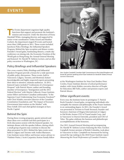 Fraser Institute Annual Report 2011