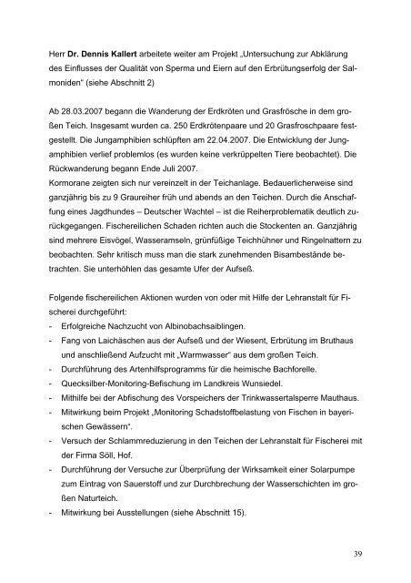 BEZIRK OBERFRANKEN Tätigkeitsbericht 2007