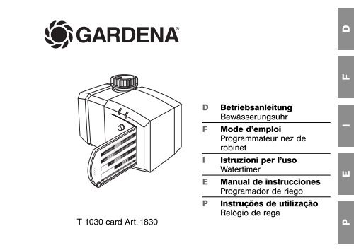 OM, Gardena, Programador de riego, Art 01830-20, 2011-03