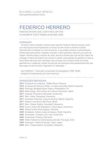 FEDERICO HERRERO - Galeria Luisa Strina