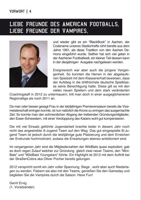 Saison 2012 - Aachen Vampires