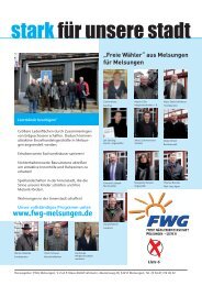 stark für unsere stadt - bei der FWG Melsungen