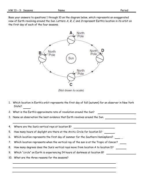 seasons diagram worksheet