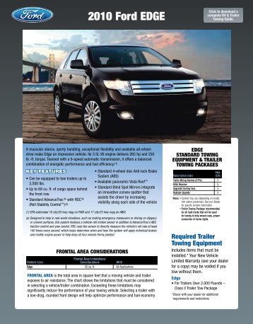 Ford 2010 Edge Towing Guide