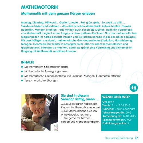 Bildungskalender 2013 - FRÖBEL - Kompetenz für Kinder