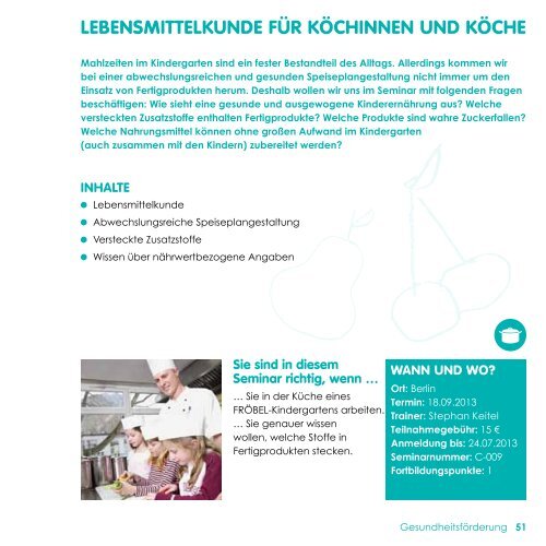 Bildungskalender 2013 - FRÖBEL - Kompetenz für Kinder