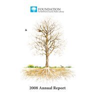 Foundation for Baltimore County Public Library - 2008 Annual Report