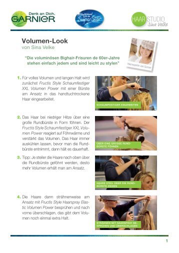 Download: Anleitung Volumen-Look als pdf - Garnier