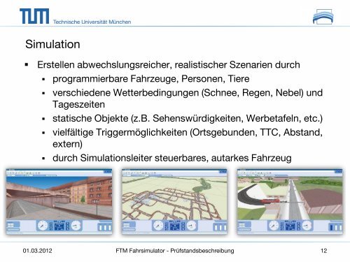 FTM-Fahrsimulator - FTM - Technische Universität München