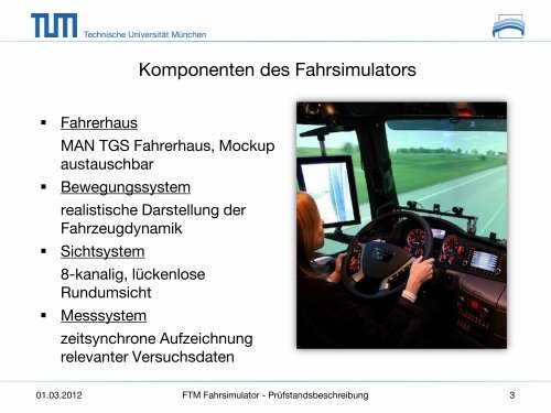 FTM-Fahrsimulator - FTM - Technische Universität München