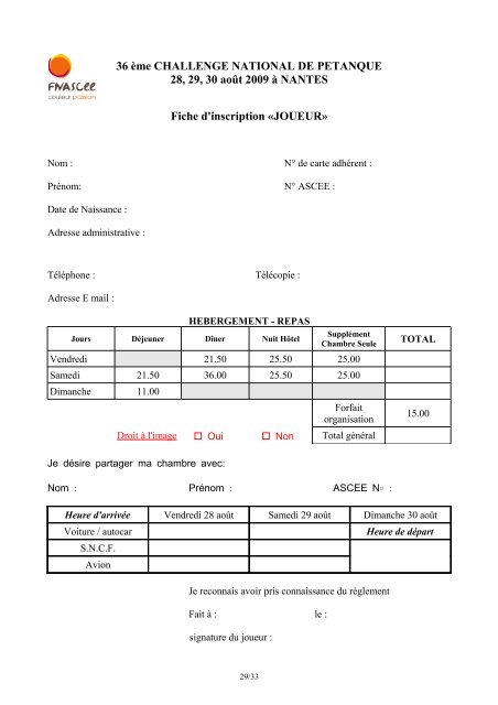 dossier d'inscription - Site internet de la FNASCE, des URASCE et ...