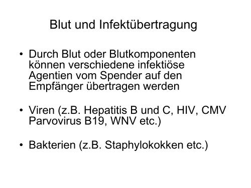 Transfusionsmedizin - Fortbildung - UniversitätsSpital Zürich