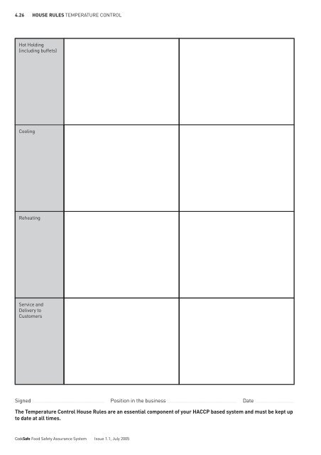 4. HOUSE RULES TEMPERATURE CONTROL