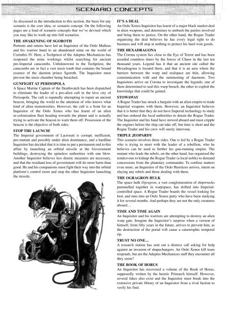 Warhammer 40k - Inquisitor - The Living Rule Book 1.1 (Part II).