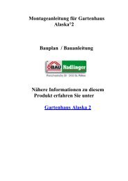 Montageanleitung für Gartenhaus Malta°1 ... - Gartenhauspark