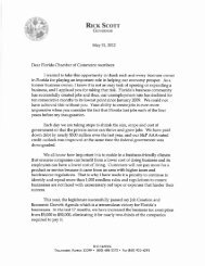 Please read a letter from Governor Scott - Florida Chamber of ...