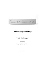 Bedienungsanleitung North Star Design ... - Friends of Audio