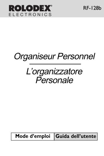 Organiseur Personnel L'organizzatore Personale - Franklin ...