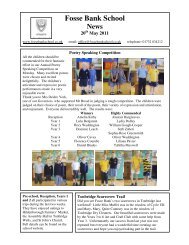 20th May 2011 Newsletter - Fosse Bank School