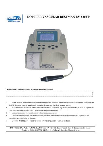 DOPPLER BESTMAN BV-620VP.pdf - Fugarisa, CA