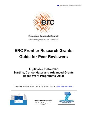 ERC Guide for Peer Reviewers - ERC - Europa