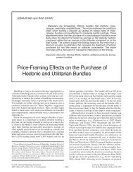 Price-Framing Effects on the Purchase of Hedonic ... - Yale University