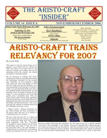 aristo-craft trains relevancy for 2007